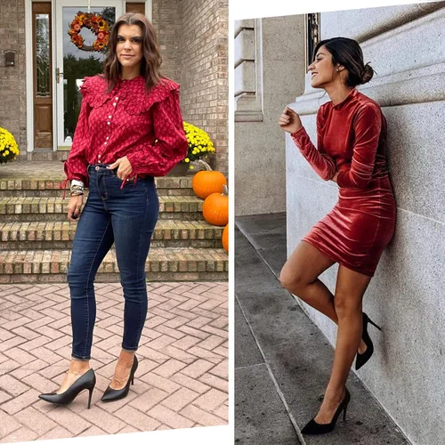 Vista 3 de JENN ARDOR Zapatos de tacón alto para mujer, con punta cerrada, de aguja, clásico, para oficina, boda, boda, sexy, para baile de graduación