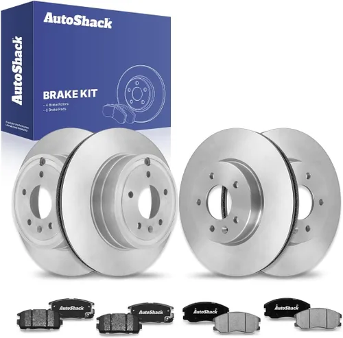 Vista 16 de AutoShack Kit de Rotores de Freno Delanteros y Traseros con Pastillas de Freno Cerámicas de Reemplazo para Saturn Vue, Pontiac Torrent, Suzuki XL-7