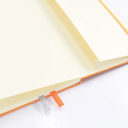 Vista 4 de Guissi Cuaderno clásico de cuadrícula de puntos, tapa dura A5, papel grueso sin ácidos de 3.53 oz/m², con bolsillo interior fino, piel sintética