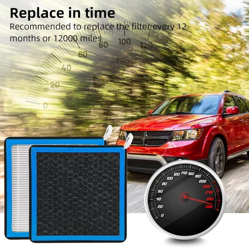 Vista 3 de CF10374 - Filtro de aire de cabina compatible con Toyota Tacoma 2005-2023 DODGE DART 2013-2016 PONTIAC VIBE 2003-2008 Filtro de CA de carbón