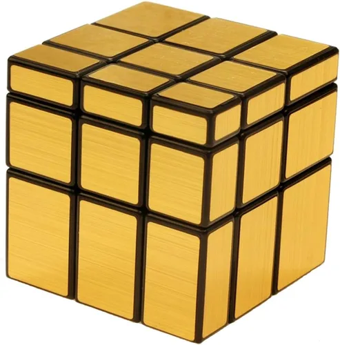 Vista 5 de TANCH Cubo mágico espejo de 3 x 3 velocidades, rompecabezas, juguete para niños y adultos, color dorado.. dorado 3x3
