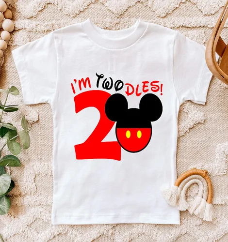 Vista 2 de I'm Twodles Second Birthday Shirt TWOdles Mickey Second Birthday Shirt oh Twodles Mickey Birthday Outfit Mouse Mickey 3rd 2nd Birthday Shirt I'm