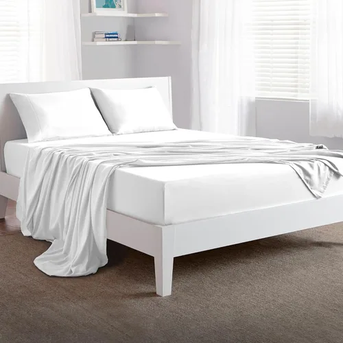 Vista 14 de Bedgear Juego de sábanas básicas, sábanas ligeras y transpirables, incluye sábana bajera, sábana encimera, 1 funda de almohada, cómodo, más fresco