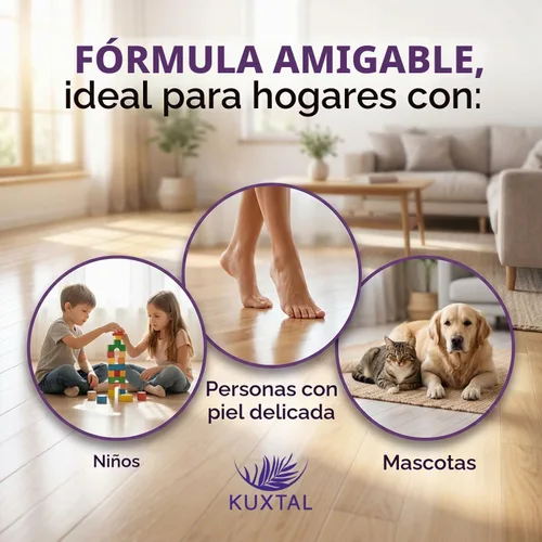 Vista 3 de KUXTAL - Limpiador natural para suelos de 3 unidades, seguro para mascotas, limpiador de suelos multisuperficie, fórmula biodegradable con extractos