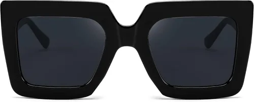 Vista 2 de FEISEDY Gafas de sol cuadradas de gran tamaño para mujer, de lujo, grandes, protección UV400, B2380