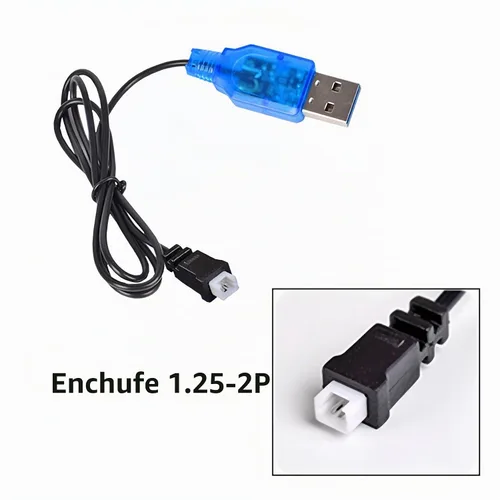 Vista 3 de Paquete de 2 cables de carga USB de 3.7 V con enchufe 1.25-2P para Cheerson CX-10 Mini Quadcopter Estes Proto X Syncro X Quadcopter RC Drone