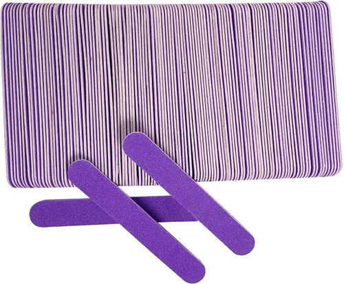 Vista 10 de Mini limas de uñas a granel (100 unidades), lima de uñas de doble cara para uñas naturales, juego de herramientas de manicura, lima de uñas