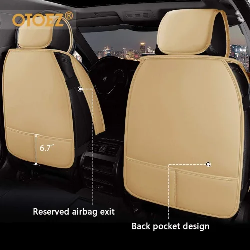 Vista 4 de otoez Juego completo de 5 fundas de asiento de automóvil, sedán, SUV, camión, furgonetas, protector de cojín para asiento delantero y trasero, apto
