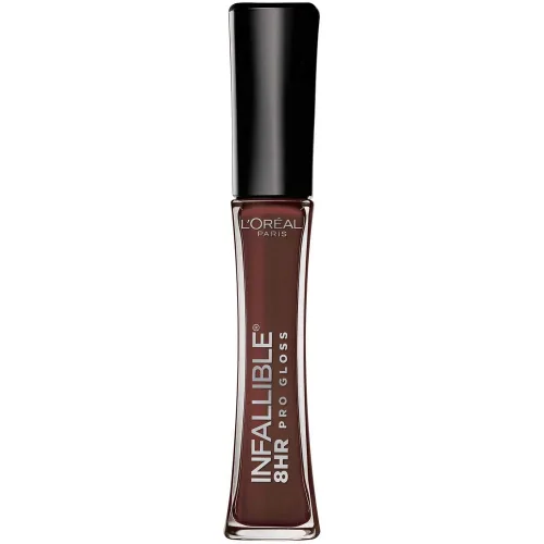 Vista 32 de L'Oreal Paris Makeup Infallible - Brillo labial hidratante de 8 horas, pétalo nude, 0.21 onzas líquidas Pétalo Desnudo