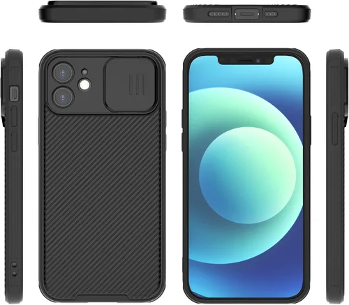 Vista 8 de Funda para iPhone 12 compatible con Magsafe, funda protectora de cámara iPhone 12 [compatible con carga inalámbrica] con cubierta deslizante