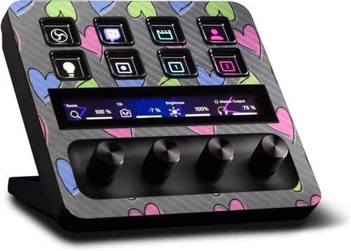 Vista 13 de MightySkins - Piel de fibra de carbono compatible con Elgato Stream Deck + madera gris Acabado de fibra de carbono texturizado protector