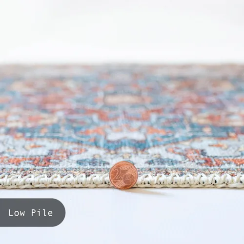 Vista 137 de GLN Rugs Traditional Collection - Alfombra de felpilla lavable a máquina, tradicional lavable, antideslizante, alfombra de felpilla de pelo corto