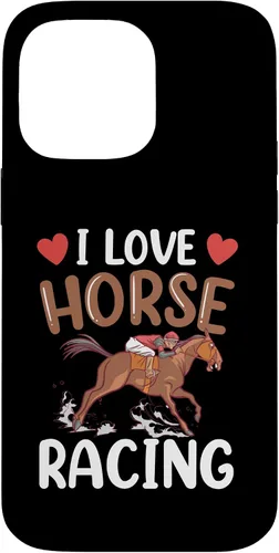 Vista 20 de Funda para iPhone 13 I Love Horse Racing Horses Race Racer