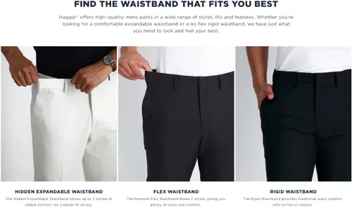 Vista 7 de Haggar E Clo Repreve Stria Classic Fit - Pantalón de vestir plisado frontal para hombre
