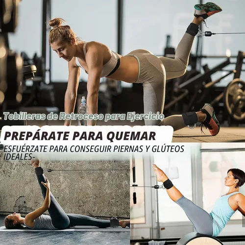Vista 7 de Correas de Tobillo de Fitness para Máquina de Cable, Kickbacks Ejercicios de Glúteos, Ejercicios de Parte Inferior del Cuerpo, Correas Ajustables