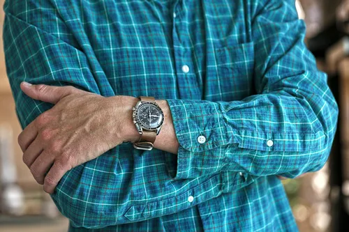 Vista 2 de Da Luca Hecho en Estados Unidos Horween Leather 1 pieza correa de reloj militar (hebilla mate) 0.709 in 0.787 in 0.866 in 0.945 in 1.024 in Essex