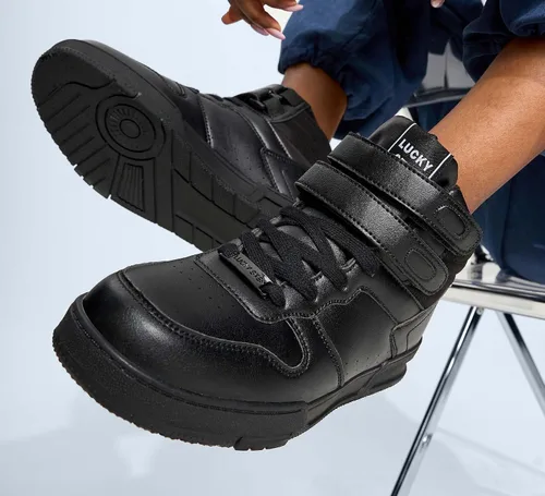 Vista 3 de LUCKY STEP - Botas altas de moda para mujer Todo negro