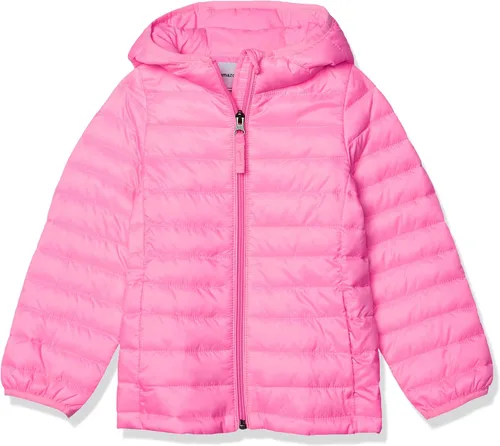 Vista 16 de Amazon Essentials Chaqueta acolchada con capucha ligera y resistente al agua para niñas y niños pequeños Negro