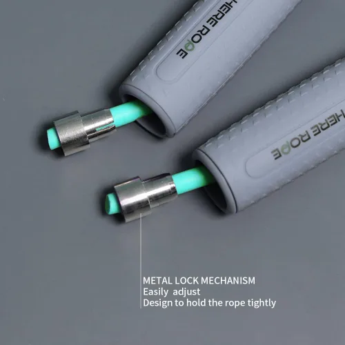 Vista 6 de HEREROPE - Cuerdas de saltar para fitness, cuerda de saltar ajustable para mujeres y hombres, cuerda de velocidad pesada con cuerda de salto de PVC