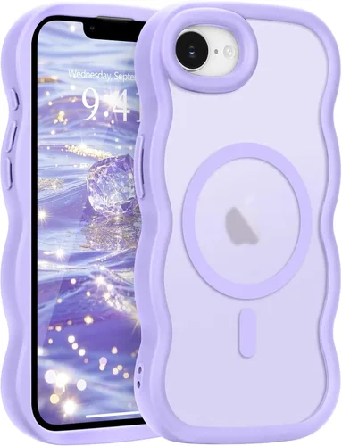 Vista 143 de Pepmune - Funda para iPhone 12 Pro Max con marco ondulado y estructura rígida, color mate claro, cubierta trasera unisex, compatible con Magsafe