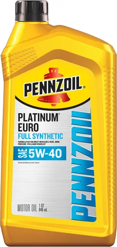 Vista 15 de Aceite de motor completamente sintético Platinum Euro 0W-40 de Pennzoil, 1 cuarto de galón