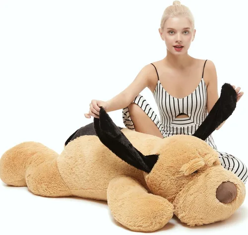 Vista 12 de MorisMos German Shepherd Stuffed Animal, 32 Inch Giant Stuffed Dog Plush Pastor alemán