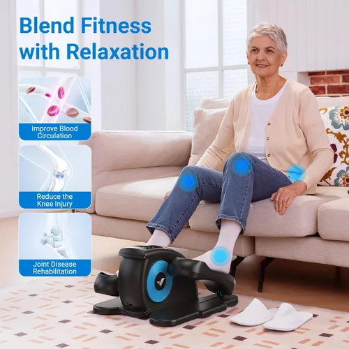 Vista 4 de MERACH Under Desk Elliptical Machine, Elliptical Leg Exerciser As Seen On TV for Seniors Adults Fully Assembled, Elliptical Exercise Machine
