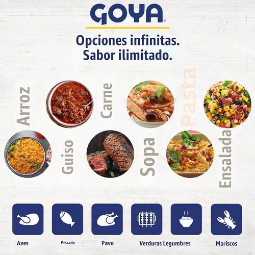 Vista 6 de Goya Sazon Ajo Y Cebolla 3.5 oz