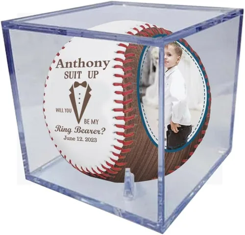 Vista 8 de SLML Día del Padre de béisbol personalizado Foto personalizada y nombre del Día del Padre Interés Impreso Imagen de Béisbol Regalos para papá