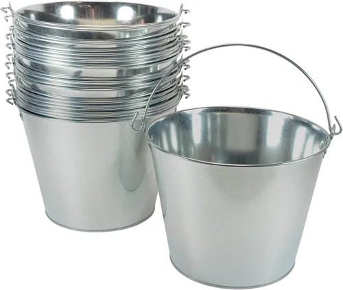 Vista 8 de Cubo de cerveza galvanizado de 5 cuartos de galón de 9 x 9 x 7 pulgadas (paquete de 1)
