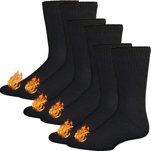 Vista 2 de Tough Land Calcetines térmicos para hombre que atrapan el calor calcetines de invierno cálidos