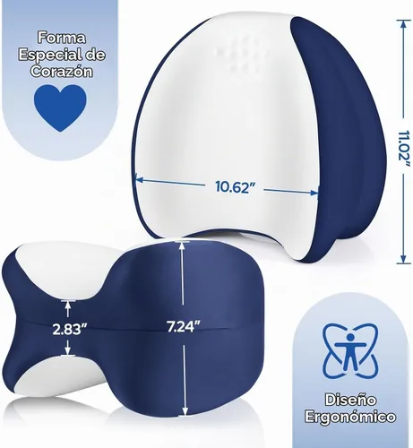 Vista 4 de Almohada de Rodilla para Personas que Duermen de Lado, Almohada de Pierna para Dormir de Lado, Almohada de Cuña de Espuma con Memoria