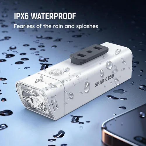 Vista 2 de 850 Lumen Night Bike Headlights, IPX6 Waterproof, USB-C Charging, Front & Side Lighting Design, 5 Modes, Safe & no Glare, Suitable for Road Bikes