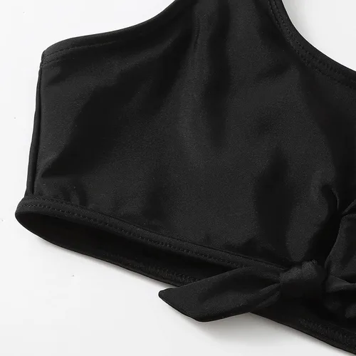 Vista 5 de Traje de baño de 3 piezas con estampado floral de girasoles de playa para niños y niñas tankini dividido con pantalones cortos para 7-14 años