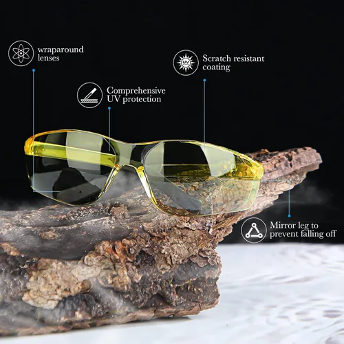 Vista 2 de Queekay 24 pares de gafas de seguridad unisex anti arañazos gafas protectoras resistentes a los impactos