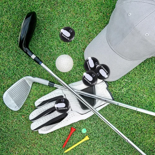 Vista 4 de Frienda Contador de puntuación de golf - Minicontador de golpes de golf con un solo toque de reinicio y simple accesorio para el guante del anotador