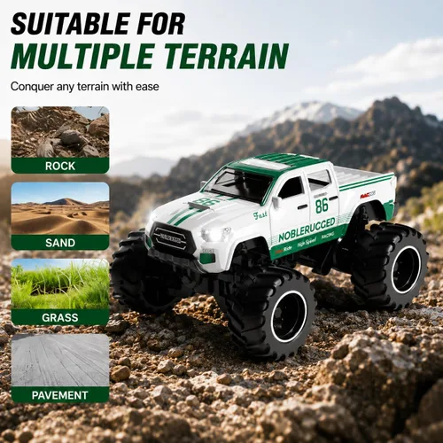 Vista 27 de 1:64 Mini RC Crawler Car, camión de control remoto de aleación con control de aplicación, controlador de 2.4 GHz, 3 modos de velocidad, luces LED