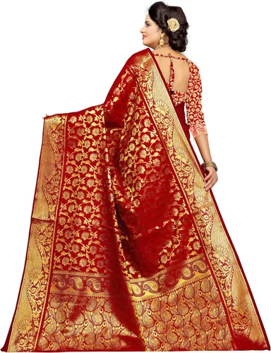 Vista 5 de EK-PAL Banarasi - Sari de seda con blusa para mujer