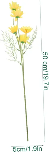 Vista 4 de IMIKEYA Ramo de margaritas simuladas, 5 uds. Arreglo de vegetación artificial, rama, vegetación, decoración de boda, plástico