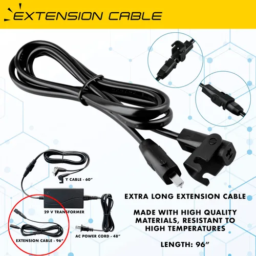 Vista 6 de Kit transformador universal de fuente de alimentación dual para muebles reclinables eléctricos, sillas elevadoras, sofás o seccionales, cable