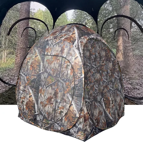 Vista 7 de THUNDERBAY Run & Gun Series 1-3 Pereson Pop-Up Ground Blind, Hunting Bilnd for Deer, Turkey Duck Hunting, Bow Hunting