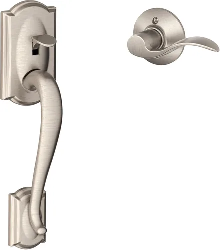 Vista 12 de SCHLAGE FE285 622 Acc CAM LH Juego de Manijas Mitad Inferior, Moldura Interior Camelot, Negro Mate