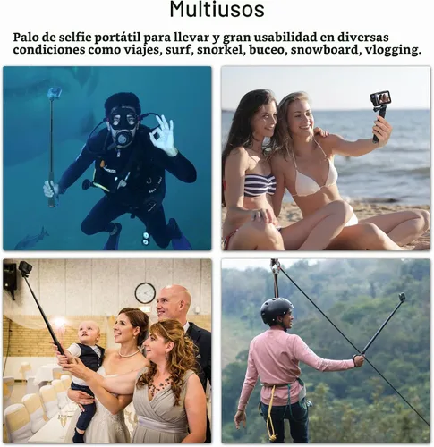 Vista 7 de GEPULY Agarre de mano bajo el agua para GoPro/DJI/Insta360/AKASO Negro
