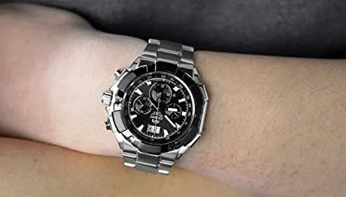 Vista 5 de Orient Reloj cronógrafo de cuarzo para hombre con correa de acero inoxidable FTV00003B0, Pulsera