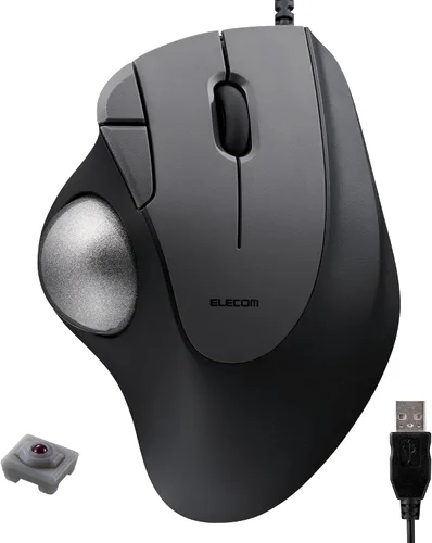 Vista 12 de ELECOM Diseño ergonómico y cómodo Trackball IST Bluetooth 5.3, seguimiento suave con rodamiento de bolas rubí, bola de 1.41 pulgadas, control