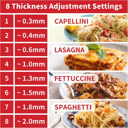 Vista 5 de Juego de accesorios para pasta totalmente de metal 3 en 1 para batidora de pie KitchenAid, incluye rodillo de lámina de pasta, cortador