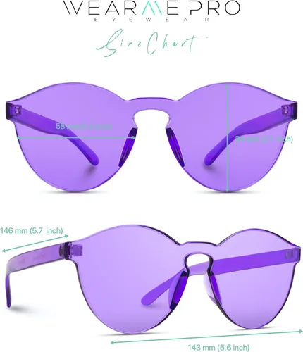 Vista 7 de Wearme Pro - Lentes para sol Super Retro Redondos, transparentes.
