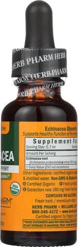 Vista 7 de HERB PHARM Glicerita de equinácea orgánica, 1 FZ
