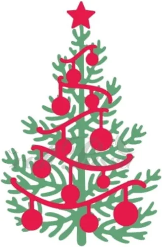 Vista 5 de Troqueles de metal para árbol de Navidad, troqueles de corte ligero para árbol de Navidad, plantillas de corte para álbumes de recortes, fotos