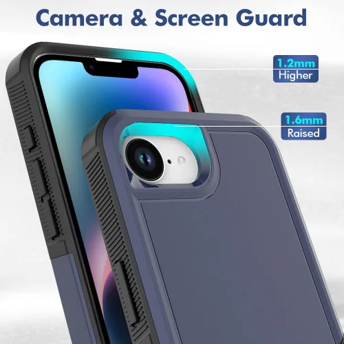 Vista 399 de Jeylly Funda para iPhone SE/Funda para iPhone 5S, Exterior de Plástico Duro que Absorbe Golpes + Interior de Silicona de Goma Defensor contra